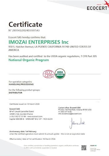 Imozai Organic Green Tea Bags 100 Count Individually Wrapped thumb #2