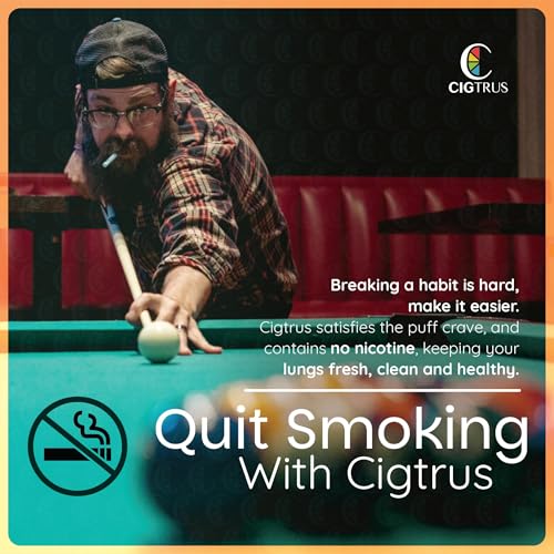 cigtrus quit smoking aid  natural smokeless inhaler  non-electric nicotine-free amp travel-safe  helps reduce cravings replace bad habits amp support lung detox  4-flavor variety pack