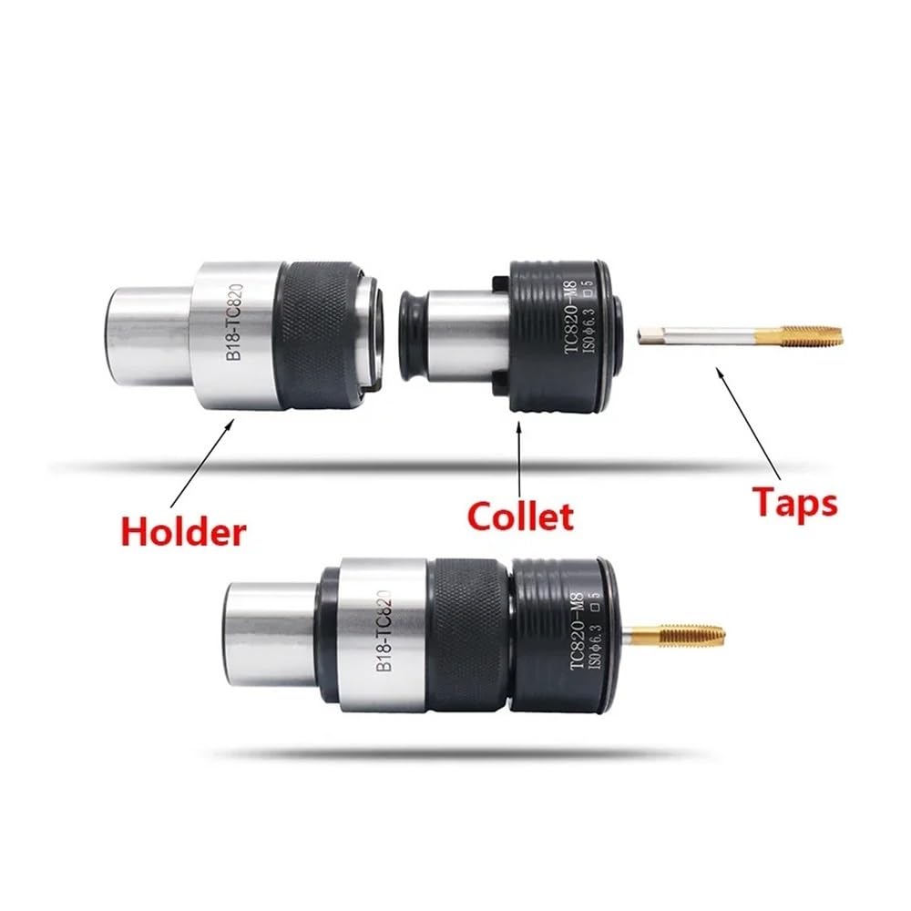 GT12 GT24 JT6 B12 B16 B18 D16 Protección Mandril de roscado Cabezal conversión Cuerpo del vástago Camisa Manguito acoplamiento cambio rápido mandriles(B24-TC820)