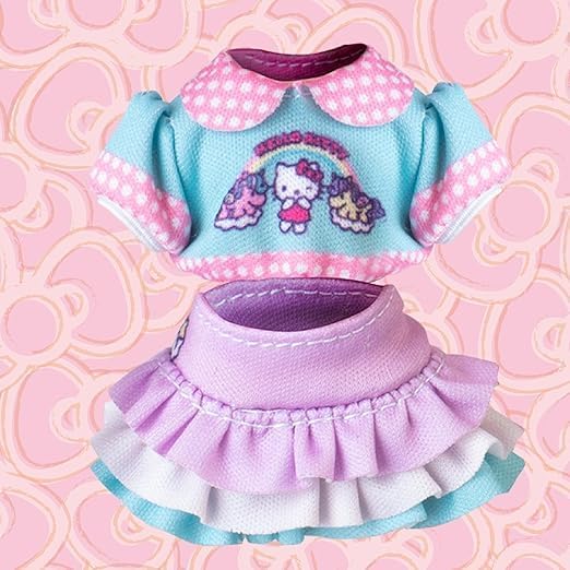 Hello Kitty resmi manga bebeği – Candy Unicorn moda seti – 19,5 cm Japon Kawaii bebeği, 15 hareket noktalı, tek boynuzlu at kıyafeti ve aksesuarları – Sanrio koleksiyon parçası – 3 yaşından itibaren - Görsel 6