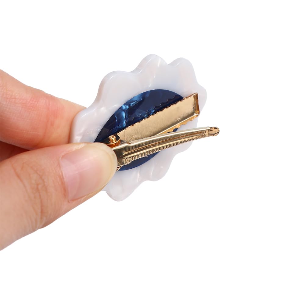 Vctitil 6 Pcs Acetate Hair Clips Duckbill Clips Hairpins Hair Side Clips Mushroom Eggplant Star Magic Ball Moon Barrettes Hair Accessories For Women Girls - Image 6