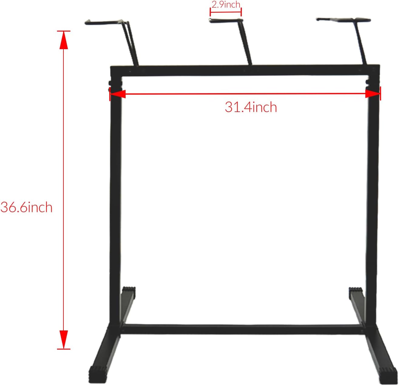 3 Bikes Stand Rack, Bikes Floor Stand for Garage, Indoor, Outdoor, Bicycle Parking Rack Fit 20”-29” Mountain Road and Kids Bikes, Max Tire Width 2.9” Easy to Install, Black