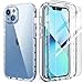 IDweel iPhone 14 Case,Clear iPhone 14 Case Full-Body Durable Shockproof Case with Screen Protector Heavy Duty Shock Resistant Hybrid Clear Bumper Hard Durable Cover for iPhone 14 6.1 Inch,Clear