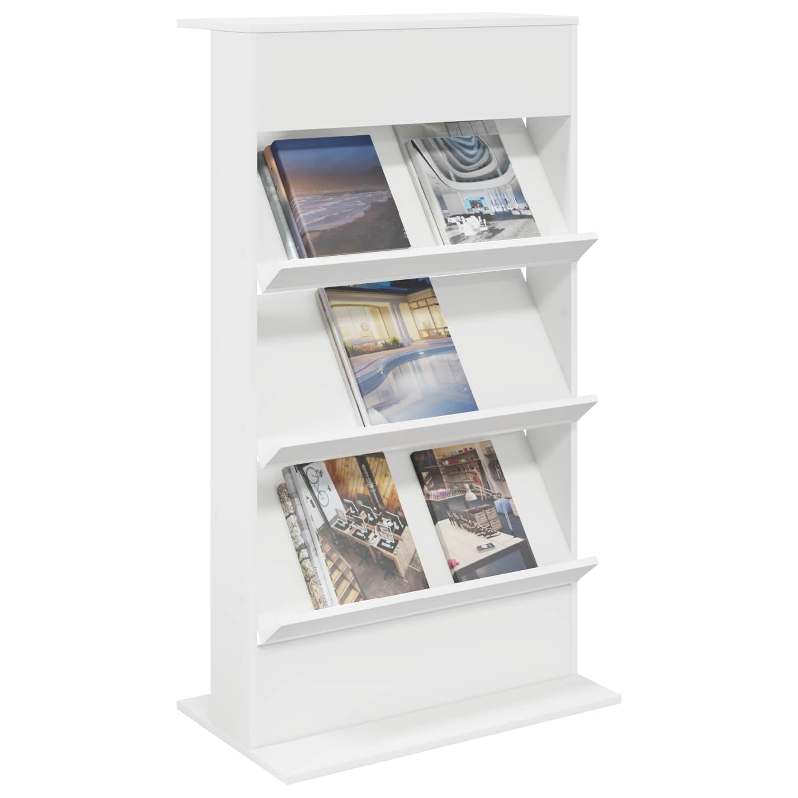 Porte-revues en bois 126 cm, étagère sur pied pour magazines 70 x 41 cm, étagère à magazines en bois 70 x 41 x 126 cm, étagère étroite 70 x 41 x 126 cm