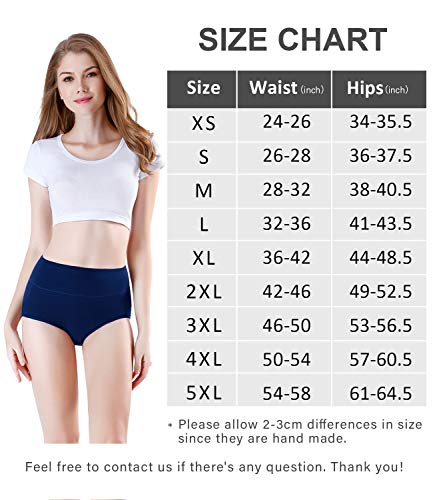 Image of wirarpa Women's Modal Underwear Soft High Waist Briefs Ladies Panties 4 Pack (Regular & Plus Size)