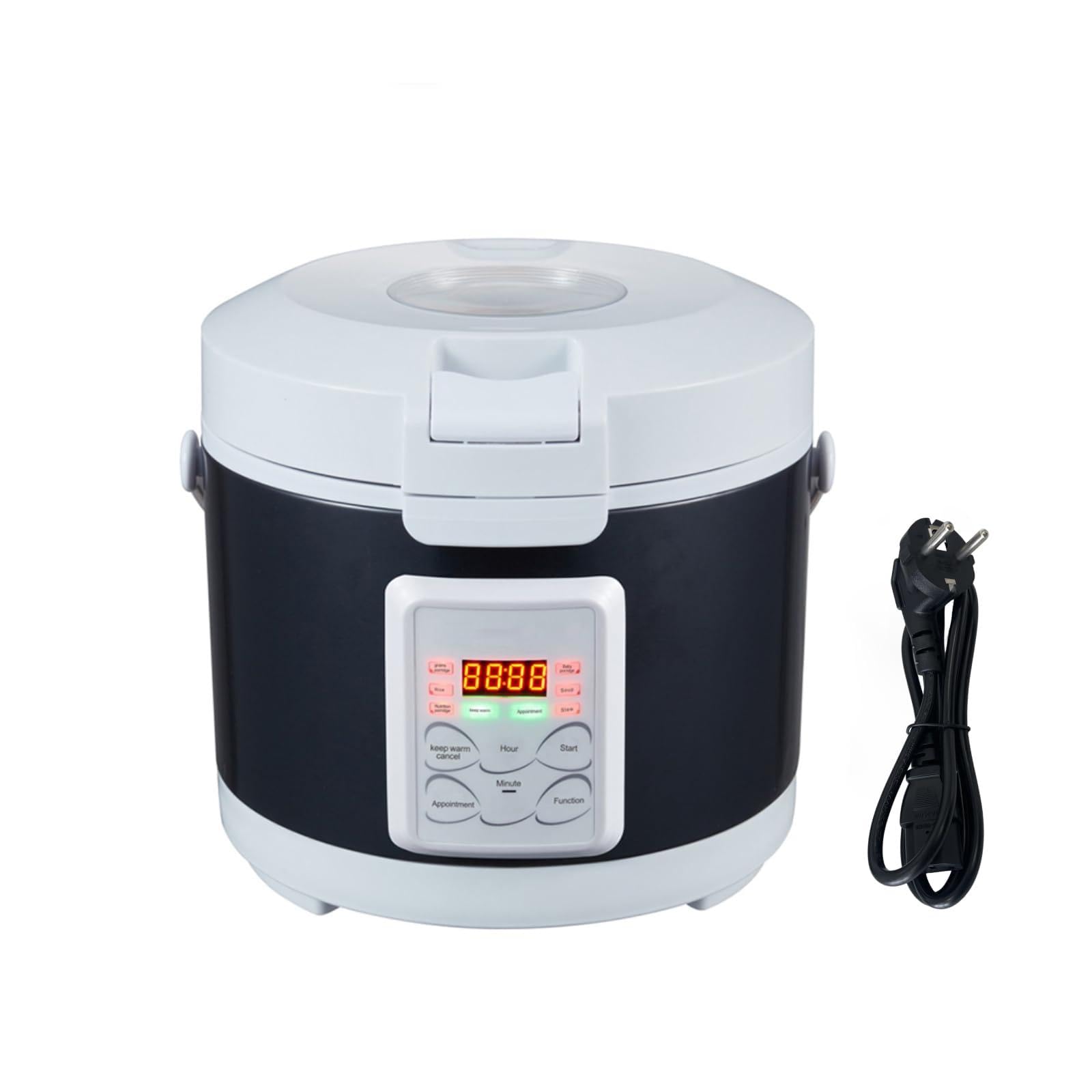 AMIEROUS 12V 24V 110V Rice Cooker 3L Portable Travel Multi-function For Car Truck Home Small Rice Stove with