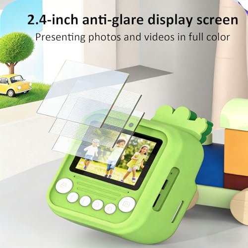 Cámara para niños resistente a caídas con funda protectora y kit de impresión 7