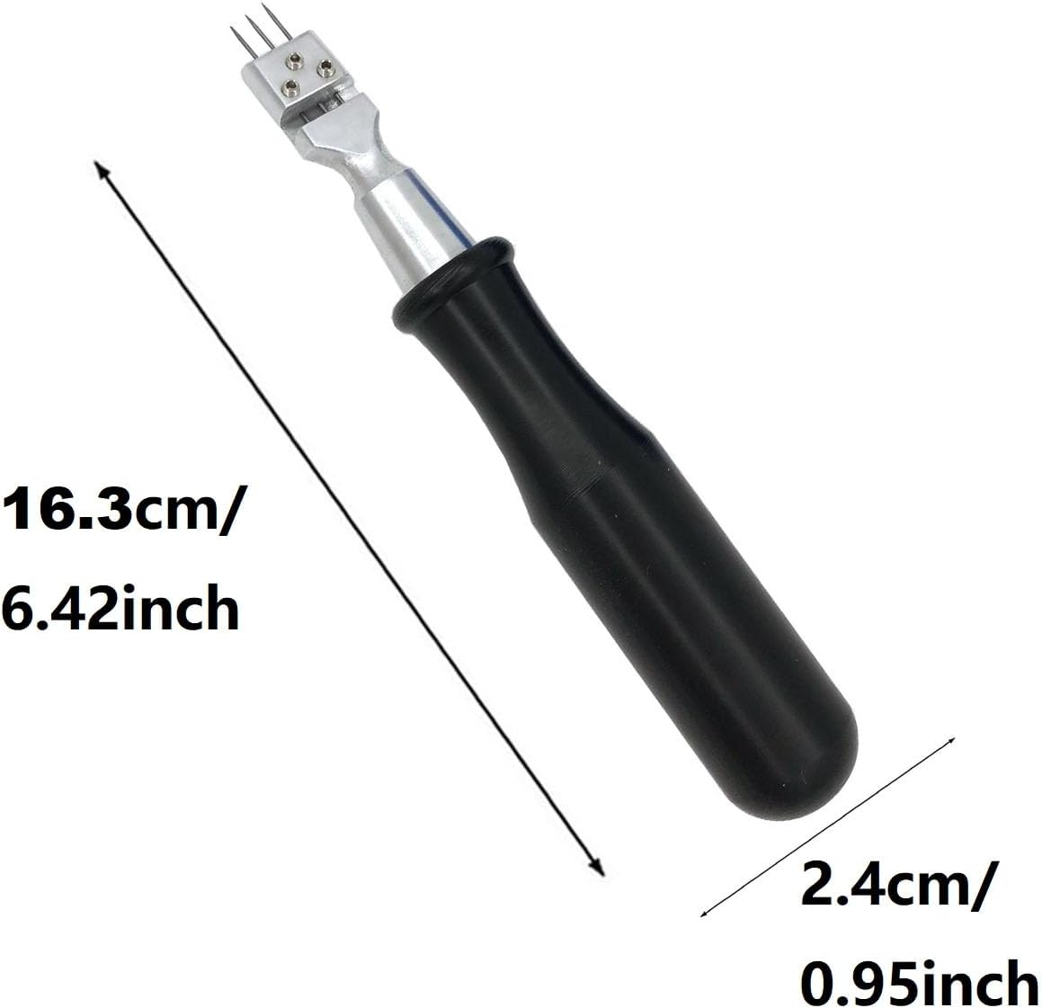 Piano Hammer Tuning Voicing Tool Metal Piano Three Position Needles with Plastic Handle Rubber Protective Cover Piano Repair Tool