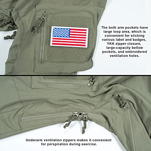 Tactical Jackets for Men Military Softshell Army Ranger Green Lightweight Heavy Duty Nylon PCU LVL54