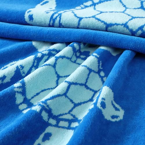 Tommy Bahama - Beach Towels, Absorbent & Fade-Resistant Cotton with Velour Loops, Tropical Beach Essentials, Set of 2 (Fish Blue, 36\" x 72\") - Thumbnail 3