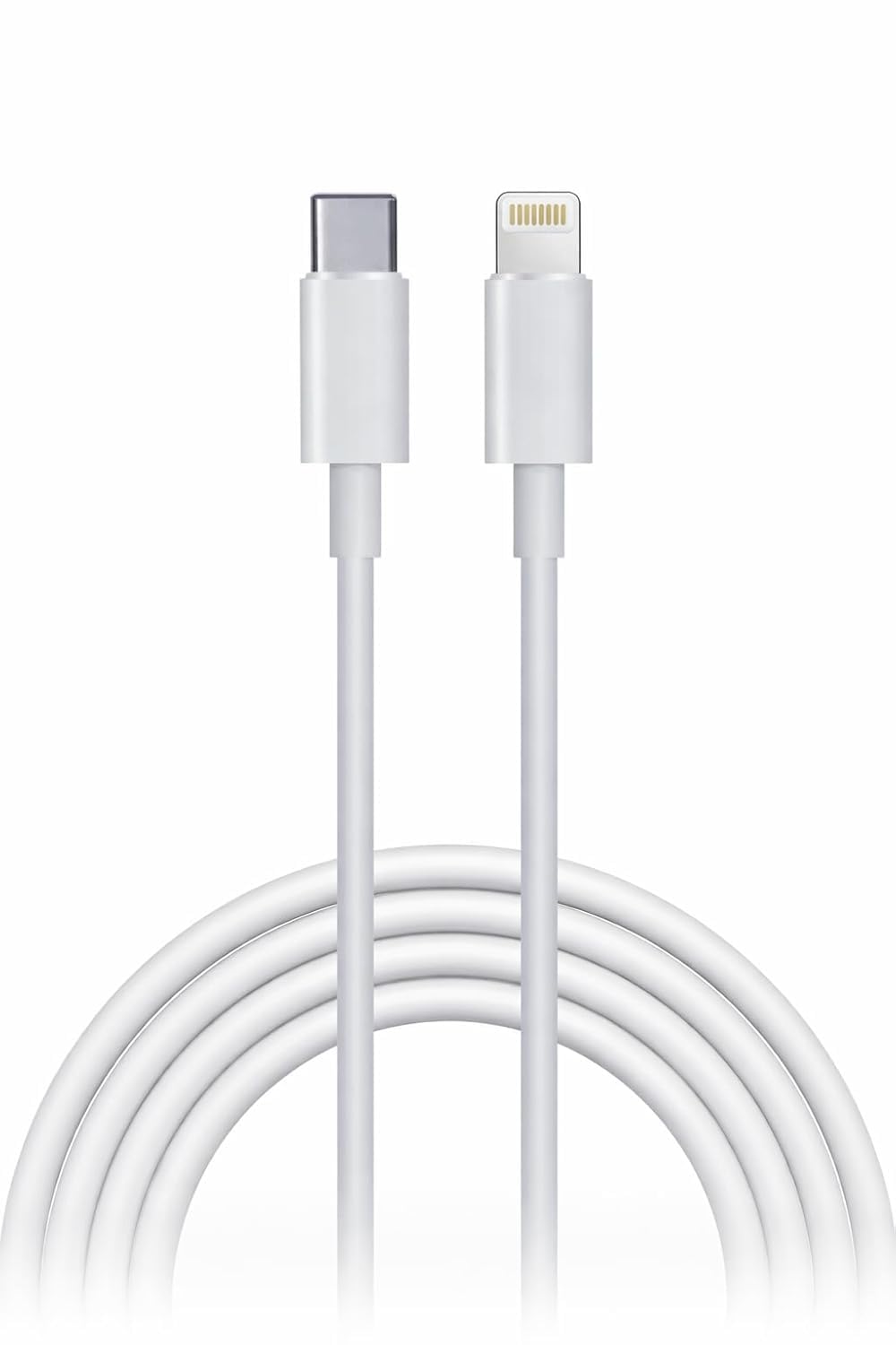 Yk Desıgn İPhone Uyumlu USB-C to Lightning Şarj ve Data Kablosu, Beyaz 3M