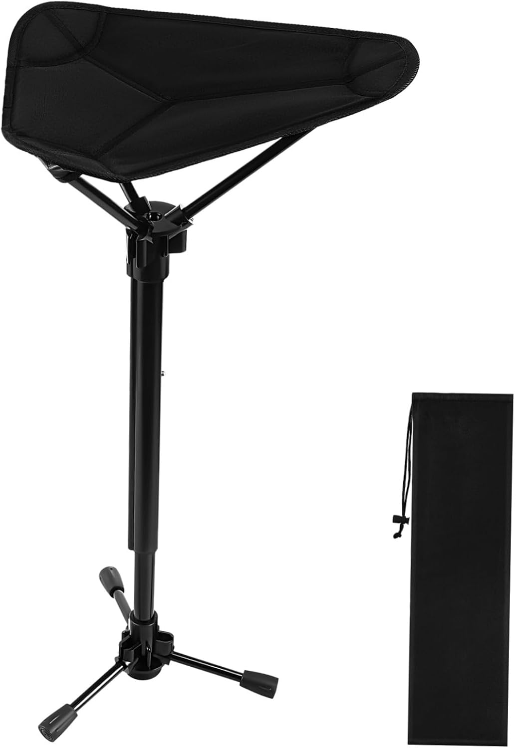 ibasenice Fishing Camping Stool Portable Lightweight Adjustable Height Outdoor Folding Chair