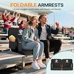 HOPERAN 25in Heated Stadium Seats for Bleachers, Dual Control, 2 PCS, Black - Image 6