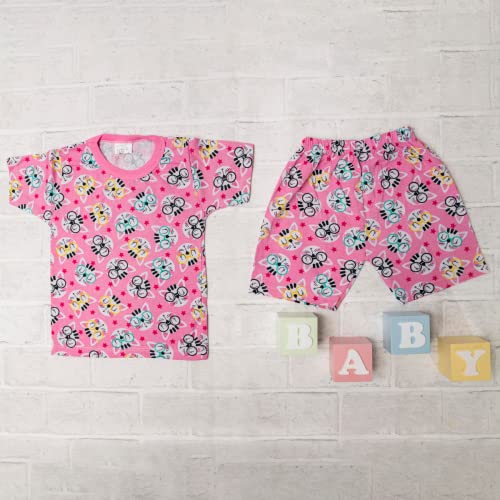 Pijama Bebê Infantil 1 2 3 Anos Malha 100% Algodão Menino Menina Camisa Shorts Verão Calor (Feminino