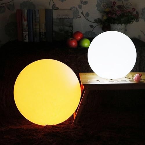 Miniatura 5 de Lámpara de pie con forma de globo, luz LED de bola de 14 pulgadas con control remoto, 16 colores RGB, regulable, recargable, lámpara de globo para