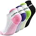4 Paare Yoga Socken Anti Rutsch für Damen, ABS Pilates Socken Stoppersocken für Laufen, Tanz, Ballett, Sport Größe 35-39