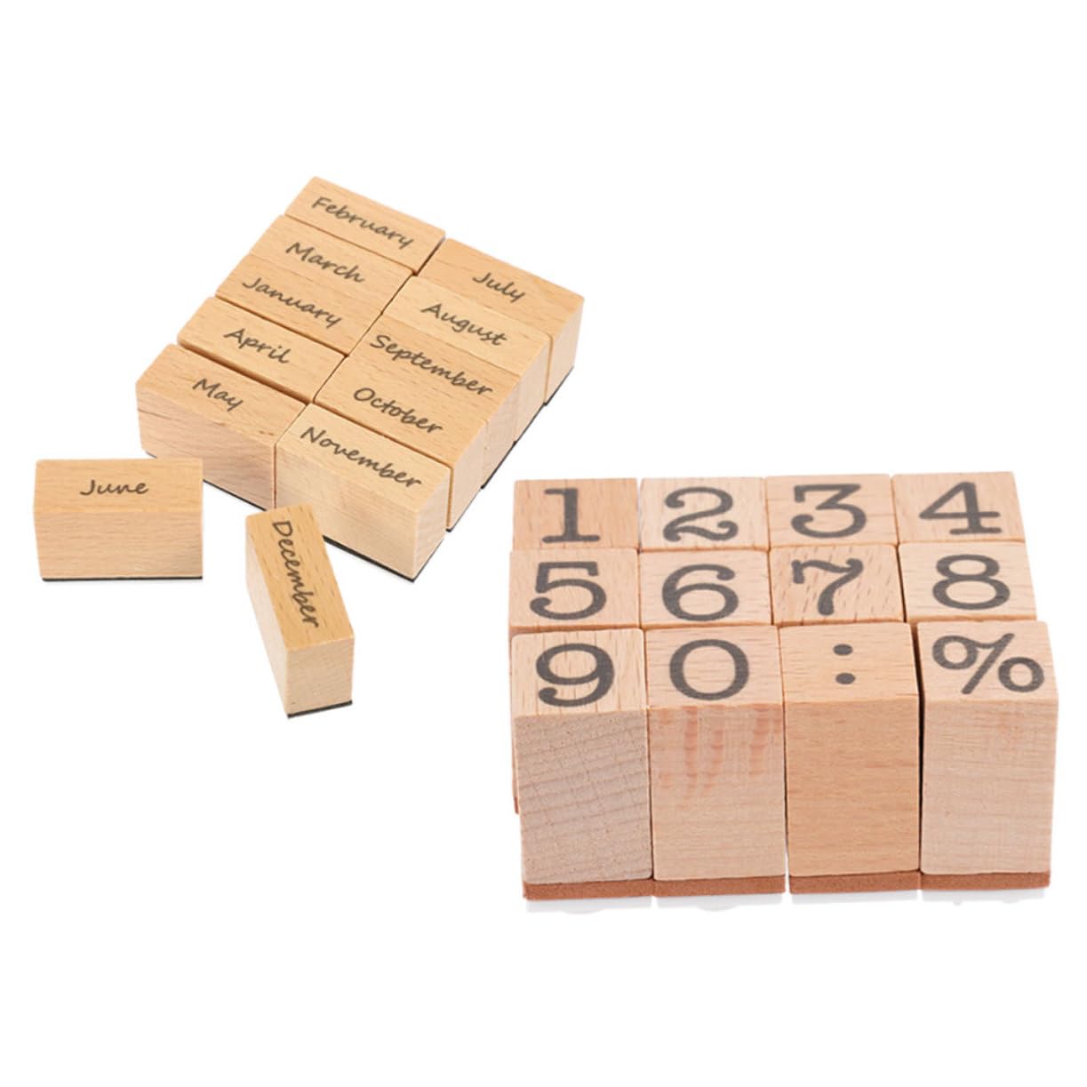 Angoily 8 Juegos Madera Decorativos Scrapbooking Mes y Manualidades y Tarjetas