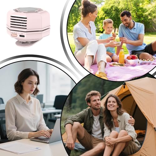 Mini ventilador con clip de 3 velocidades ajustable para el dormitorio y viajes de verano 5