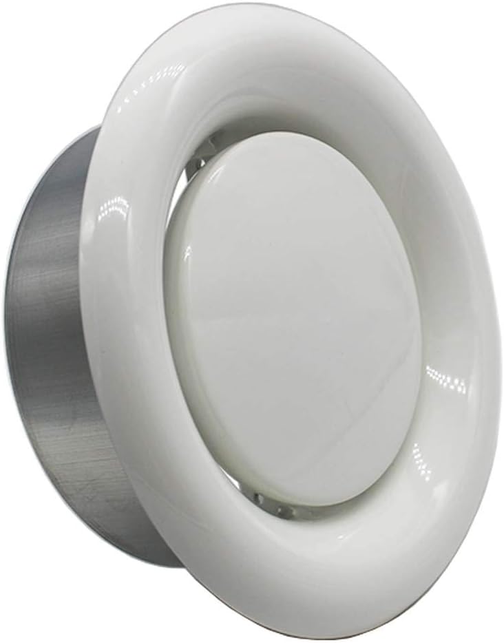 Kair Ceiling Extract Valve 125mm - 5 inch White Coated Metal Vent