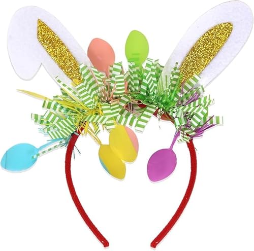 Bunny Headband Easter Day Hair Band for Women Girls, Glitter Cute Rabbit Ears Hair Accessories Headbands