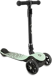 MoMi 3-Rad-Kinderroller SAN 2-in-1, höhenverstellbare Lenkstange 60/66/72 cm, klappbar, LED-Räder mit ABEC-7 Kugellagern, Trittbremse, 2,7 kg