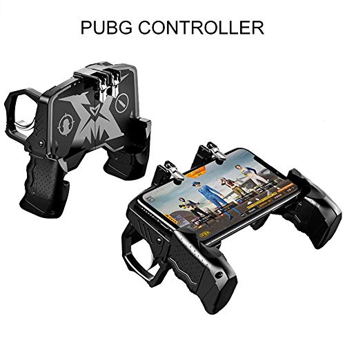 certainoly Controlador de Juego móvil PUBG, Controlador de Juego de Enlace de Disparador de Juego móvil Controlador de botón de Disparo rápido para Gamepad PUBG para teléfono iOS Android de 4-6.5"