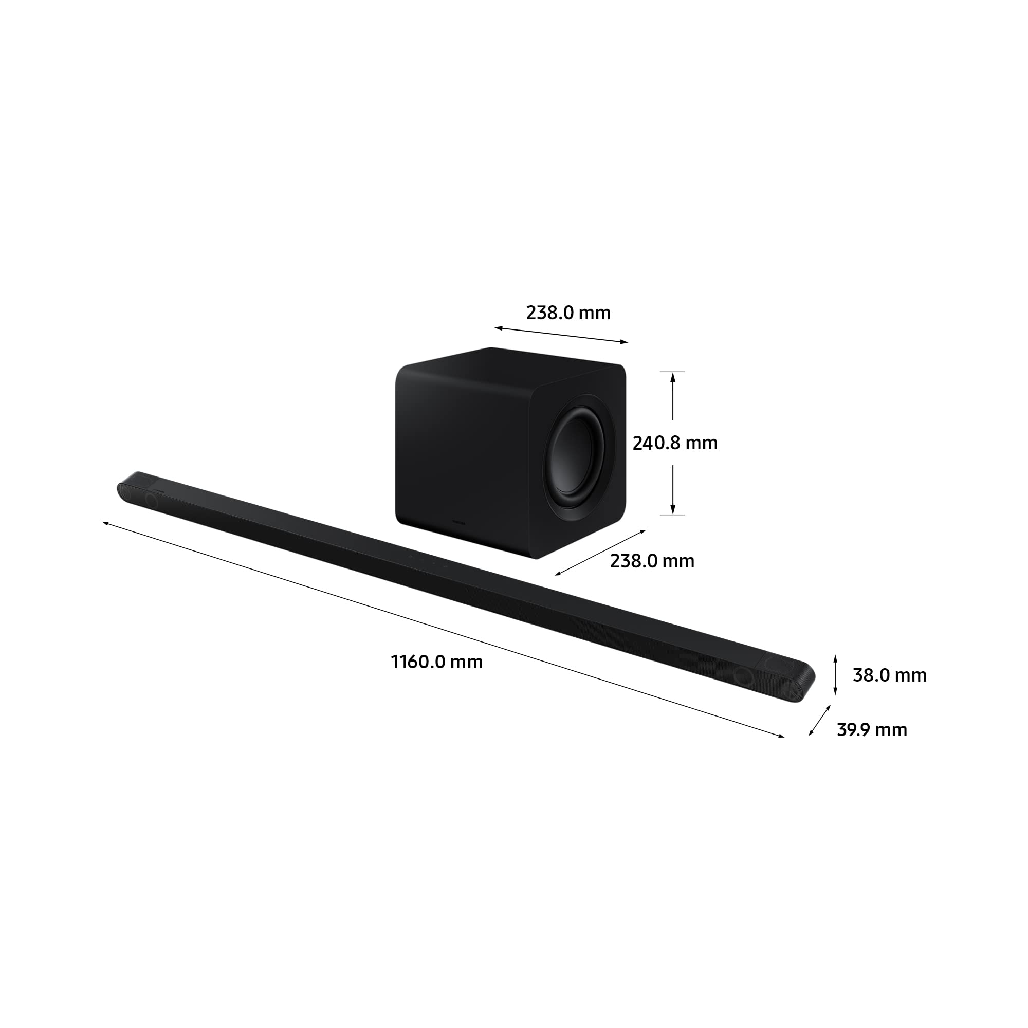 Samsung Soundbar HW-S800B/ZF - Ultraslim design, bezprzewodowy Dolby Atmos, Q-Symphony Gen II, kanały 3.1.2 i dźwięk SpaceFit