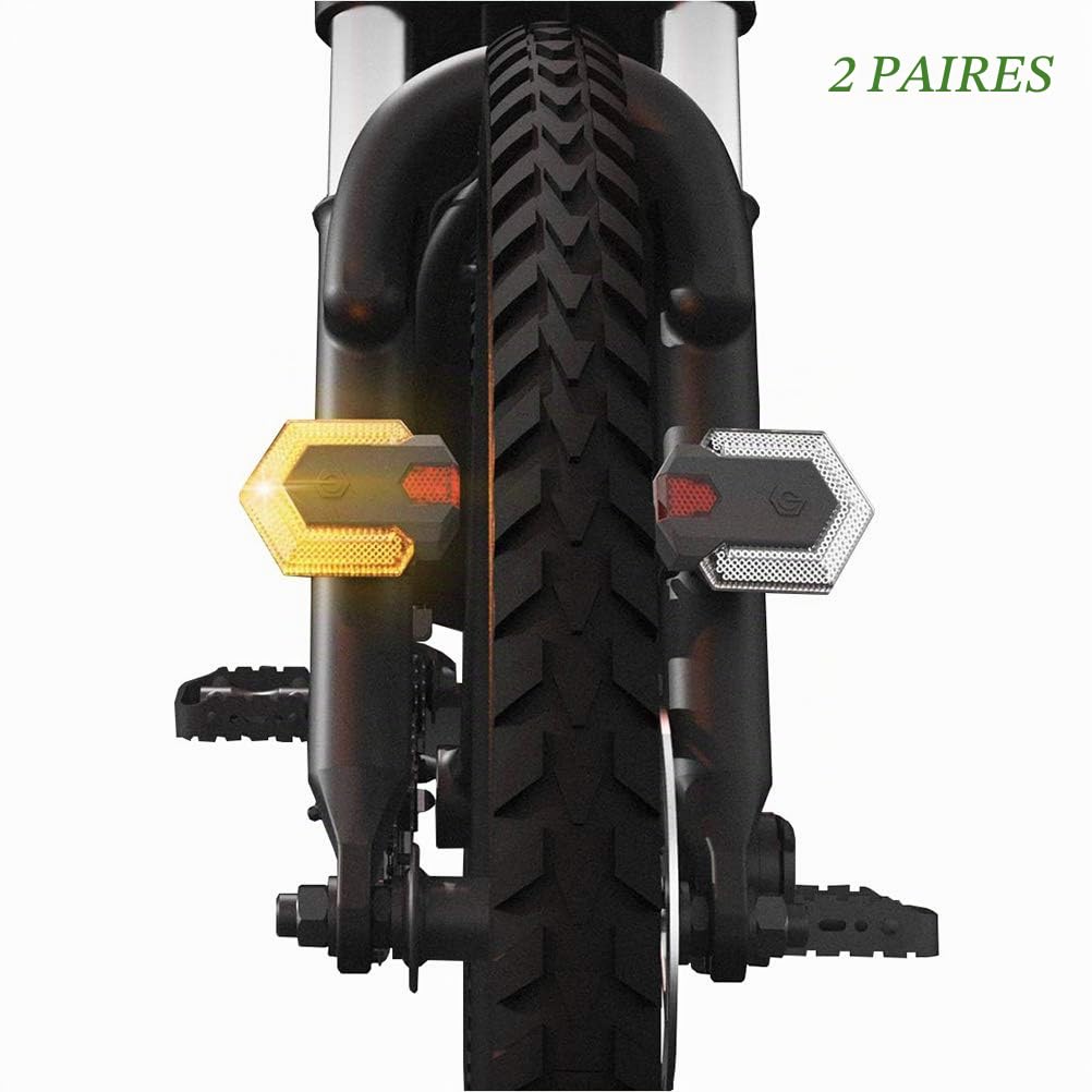 Clignotants de vélo, Témoin de sécurité Avant et arrière avec télécommande Feu arrière de vélo étanche à USB pour Le Cyclisme en Plein air