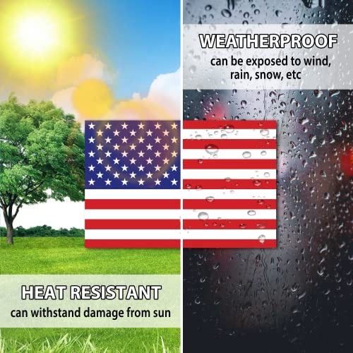 Magnet Me Up American Flag Automotive Magnet Decal, 4X6 Inches, 2 Pack, Red White And Blue, Heavy Duty Magnetic Vinyl For Car Truck Suv #TOP5