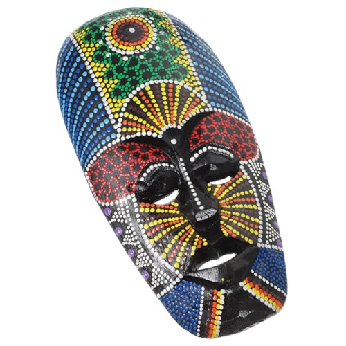 ULTECHNOVO Maschera Intagliata Africana Legno Decorazione Murale Artigianale Tribale Ornamento Leggero e Adatta Pareti Interne Stile Casual Assortito