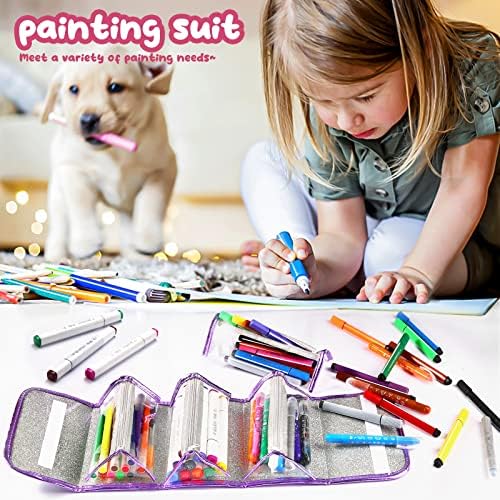 MeCids Kids Marker Set School Art Supply Kit Washable Markers Coloring Pen with Carrying Pencil Case Birthday Gifts for Girls 3 51MuH1qOFjL. AC
