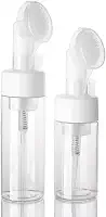 Kit 2 Frascos Espumadores 100ml 150ml Pump Escova Silicone Limpeza Facial Skin Care Higienização Cílios Extensão
