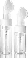 Kit 2 Frascos Espumadores 100ml 150ml Pump Escova Silicone Limpeza Facial Skin Care Higienização Cílios Extensão