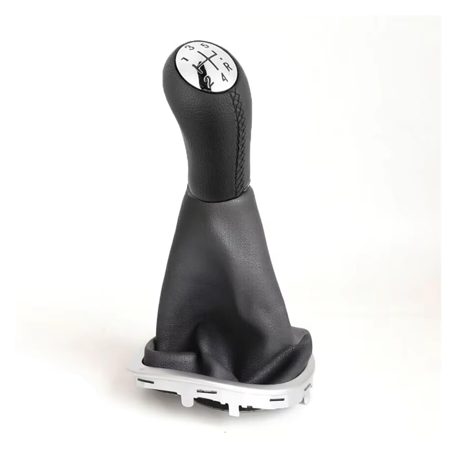 Ouvecr One Color Car Shift Gear Knob Handle For Clio 3 Iii 2005-2012 Gear Shift Knob 5 Speed Stick Leather Gaiter Boot Cover Gear Shift Cover