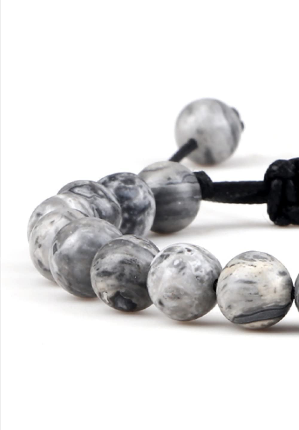 Bracciale in pelle intrecciata con pietra naturale di Picasso