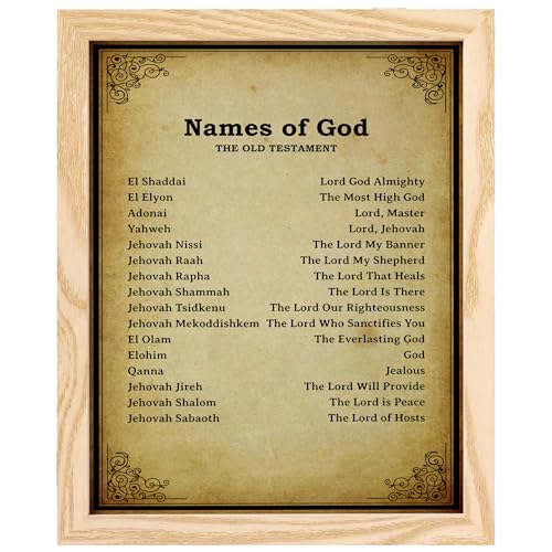 AMERICAN LUXURY GIFTS Names of God Christian Wall Art Decor