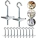 AFASOES 12 Stück Federklappdübel M5 Hakendübel Decke Verzinkung Kippdübel mit Haken Deckenhaken Set für Hängende Pflanzen Hohlraumdübel Gipskarton Deckenmontage Wandbefestigung (9cm* 5mm Silber)