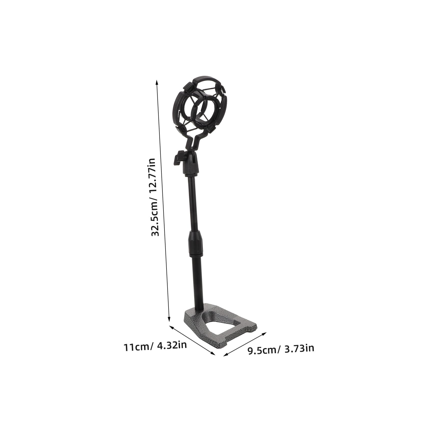 Verstellbarer Desktop Mikrofonständer mit Schwerer Basis und Vibrationsdämpfendem Shock Mount für Tisch für Gesang Interviews Studioaufnahme und Live Streaming