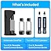 Drinkmate OmniFizz Sparkling Water and Soda Maker, Carbonates Any Drink, PARTY PACK - Includes two 60L CO2 Cylinders, three Carbonation Bottles, and two Fizz Infusers (Matte Black)