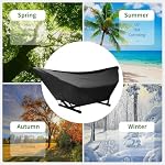 Hammock Cover Waterproof,10-15FT Outdoor Hammock Covers with Elastic Ropes,Adjustable Buckle and Zip,420D Oxford HammockBeds Cover for Garden,Patio,Beach Hammocks Stand (Black, 9-10FT)