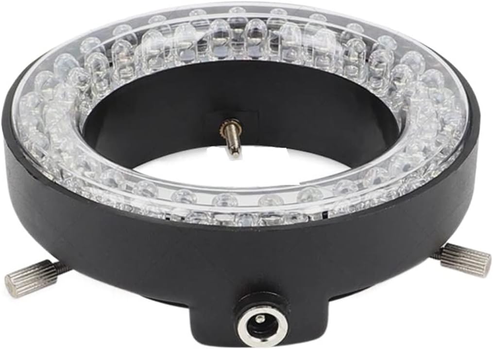 ZTBH Microscope Accessories Kit 60 LED Adjustable Ring Light Illuminator Lamp for Stereo ZOOMMicroscope Ring Light Microscope Slides