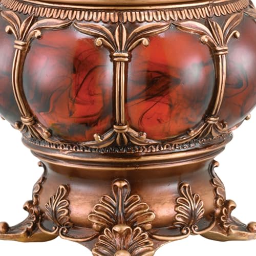 Amacv 11.5" Tall Polyresin Decorative Jewelry Box, Victorian Style