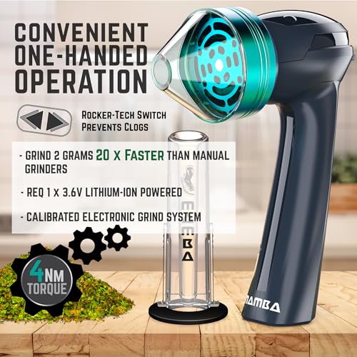 Mamba Grinders Electric Spice & Herb Grinder for the Kitchen. Easy to Use USB Rechargeable Grinder, 2g Gray - Image 5