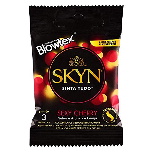 Kit Preservativos 5 Pacotes Skyn Sexy Cherry com 3 + Lenços Skyn L20p16
