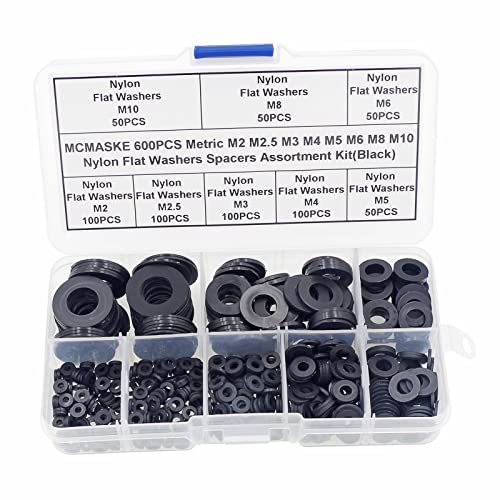 MCMASKE Nylon Flat Washers Kit