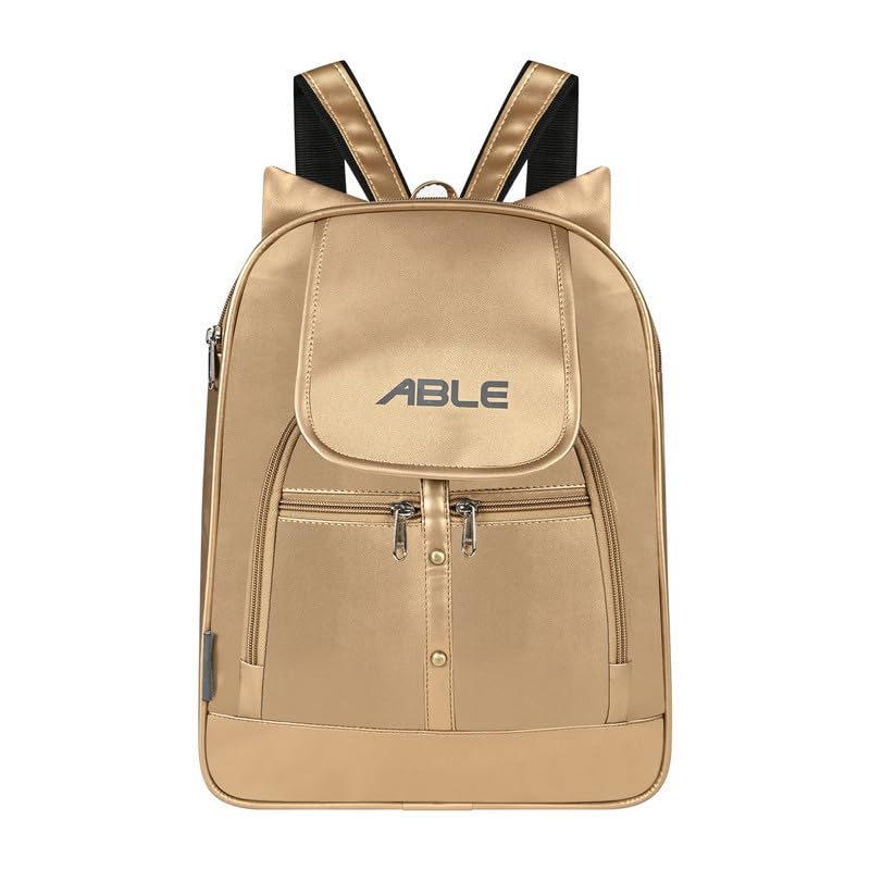 ABLE® Wave Backpack for Womens,Girls,Kids,Female. Pu Leatherette Fabric Travelling Outdoor, Picnic,School, College Office Work Casual Daily use Backpack.
