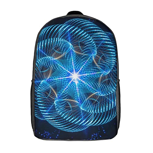 Sac à dos d'école bleu 17 pouces avec imprimé 3D pour enfants et voyage