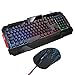 Produktbild Gaming Tastatur Und Maus Set tastatur maus set wired Rainbow LED Hintergrundbeleuchtung GK806 USB Gaming Keyboard 7 Tasten Gaming Maus mit (600/800/1200/1600/2400/3200 DPI einstellbar) DE-Layout