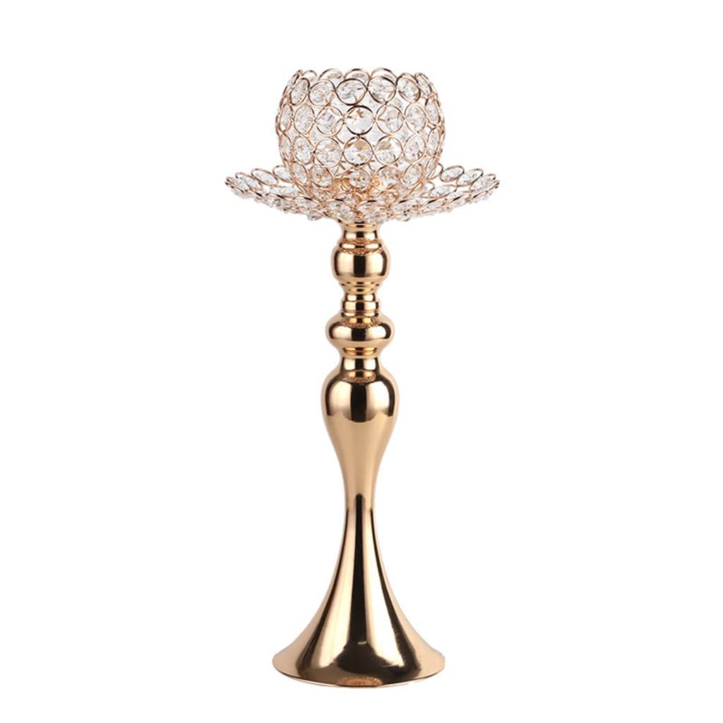 HTTGDGDH Wedding Props Crystal Cover European Type Electroplating Home Hotel Set Up A Wedding Table,