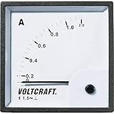 0 A bis 1 A · VOLTCRAFT AM-72X72/1A Analog-Einbaumessgerät AM-72X72/1A 1 A Dreheisen